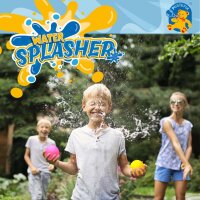 PUSTEFIX - 46010106 - Water Splasher - Wiederverwendbare Wasserbomben | 6 flexible & weiche Bomben Schnelles Befüllen | Inkl. praktischer Netzbeutel | Unendlicher Wasserspaß