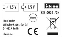 Idena 8330026 - LED-Laternenstab, Länge 39 cm, batteriebetrieben, LED-Licht, Mehrfarbig, St. Martin, Lichterfest, Laternenumzug, Advent, Weihnachten