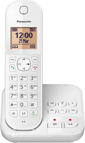 Panasonic KX-TGC 420 GW, schnurloses Telefon mit Anrufbeantworter, Weiß