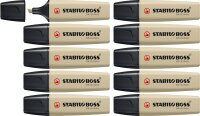 Textmarker - STABILO BOSS ORIGINAL NatureCOLORS - 10er Pack - schlammgrün