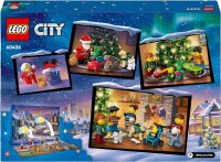 LEGO City Adventskalender 2024, Adventsgeschenk für Kinder ab 5 Jahren, 24 Überraschungen, Minifiguren in Weihnachtspullis, Weihnachtsmann und Frau Weihnachtsmann 60436