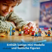 LEGO City Adventskalender 2024, Adventsgeschenk für Kinder ab 5 Jahren, 24 Überraschungen, Minifiguren in Weihnachtspullis, Weihnachtsmann und Frau Weihnachtsmann 60436