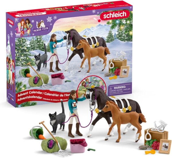 schleich 99092 Adventskalender Horse Club 2024, ab 5 Jahren, HORSE CLUB - Spielset, 36 Teile