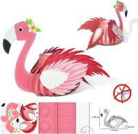 Ursus 18720008 - Laternen Bastelset, Flamingo, Set zum Basteln einer Laterne, für Kinder, inklusive Bastelanleitung, ideal für den nächsten Laternenlauf