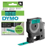 DYMO Schriftband D1 45019 S0720590, 12 mm schwarz auf...